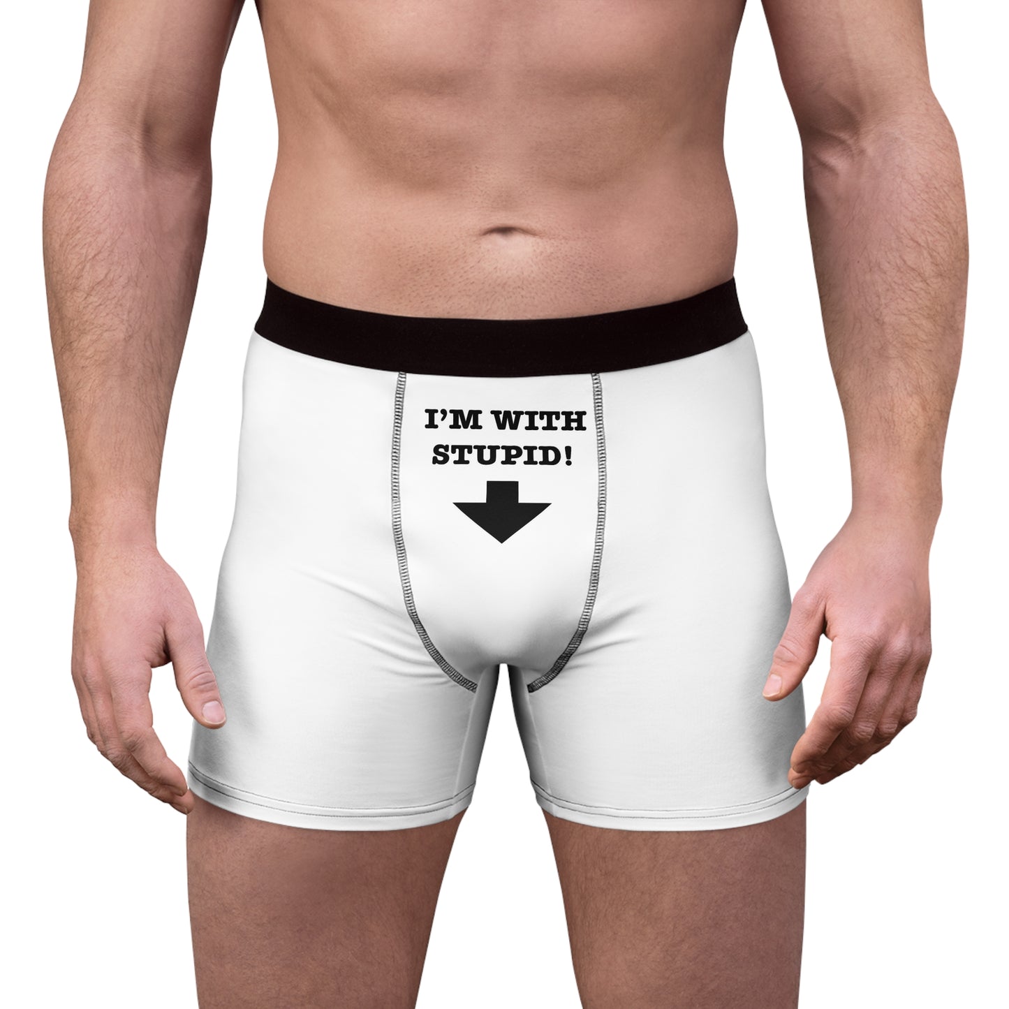 Men's Boxer Briefs  - I'm With Stupid