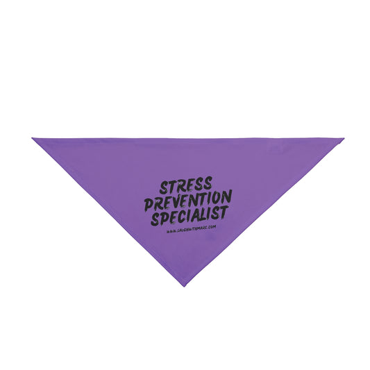 Pet Bandana - STRESS PREVENTION SPECIALIST (purple)