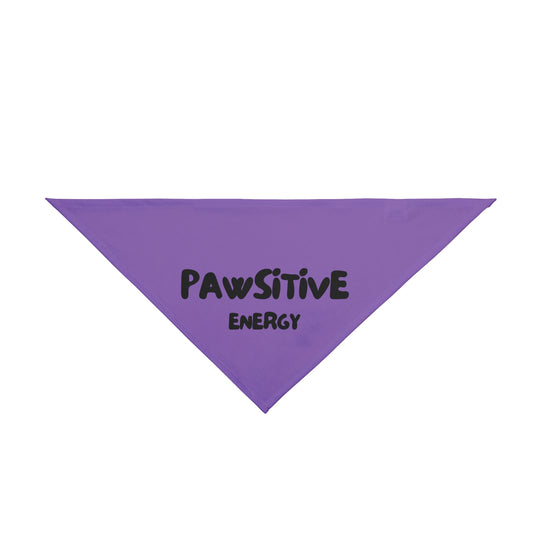 Pet Bandana - PAWSITIVE ENERGY (purple)
