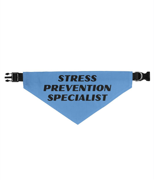 STRESS PREVENTION SPECIALIST BLUE Dog Bandana